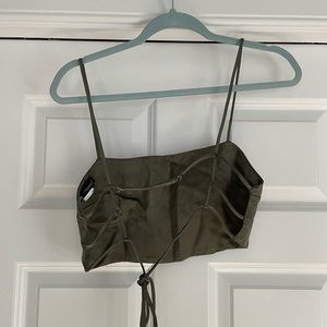 Zara back tie tank top